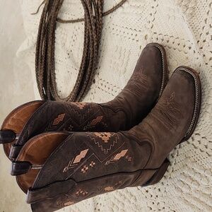 Circle G Embroidered Cowboy Western Cowboy Boots Women's Size 9.5